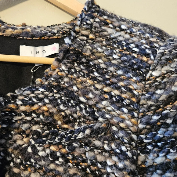 IRO Molly Bouclé Tweed Cropped Wool Blended Classic Jacket Size EU 40 US 8 - Picture 7 of 16